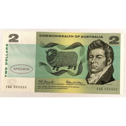 Australia 1966...2 Dollars Banknote...Specimen