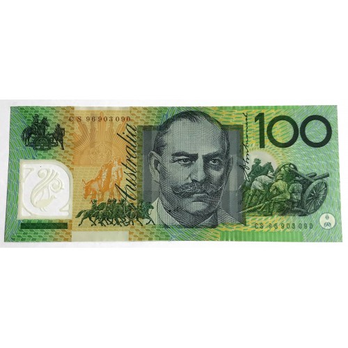 Australia 1966....100 Dollars Banknote....Last Prefix