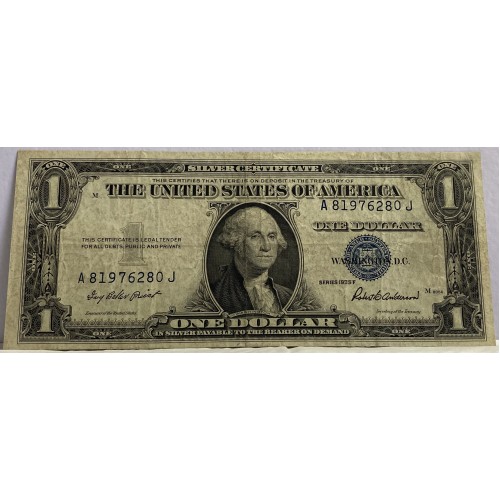 UNITED STATES OF AMERICA 1969 . ONE 1 DOLLAR BANKNOTE . ERROR . FULL ...
