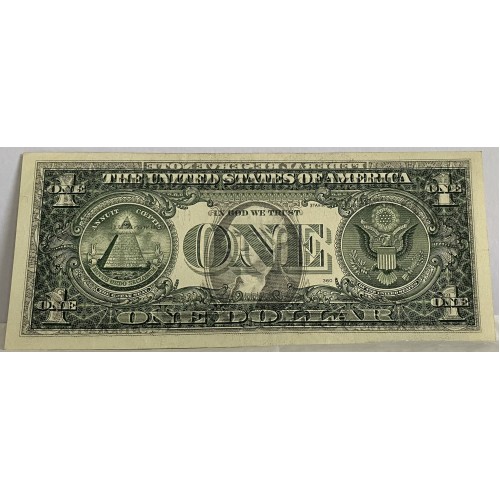 UNITED STATES OF AMERICA 1995 . ONE 1 DOLLAR BANKNOTE . ERROR . FULL ...