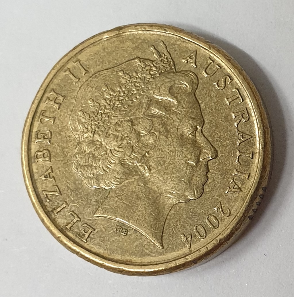 AUSTRALIA 2004 . TWO DOLLARS COIN . ERROR . MIS-STRIKE OFF CENTRE