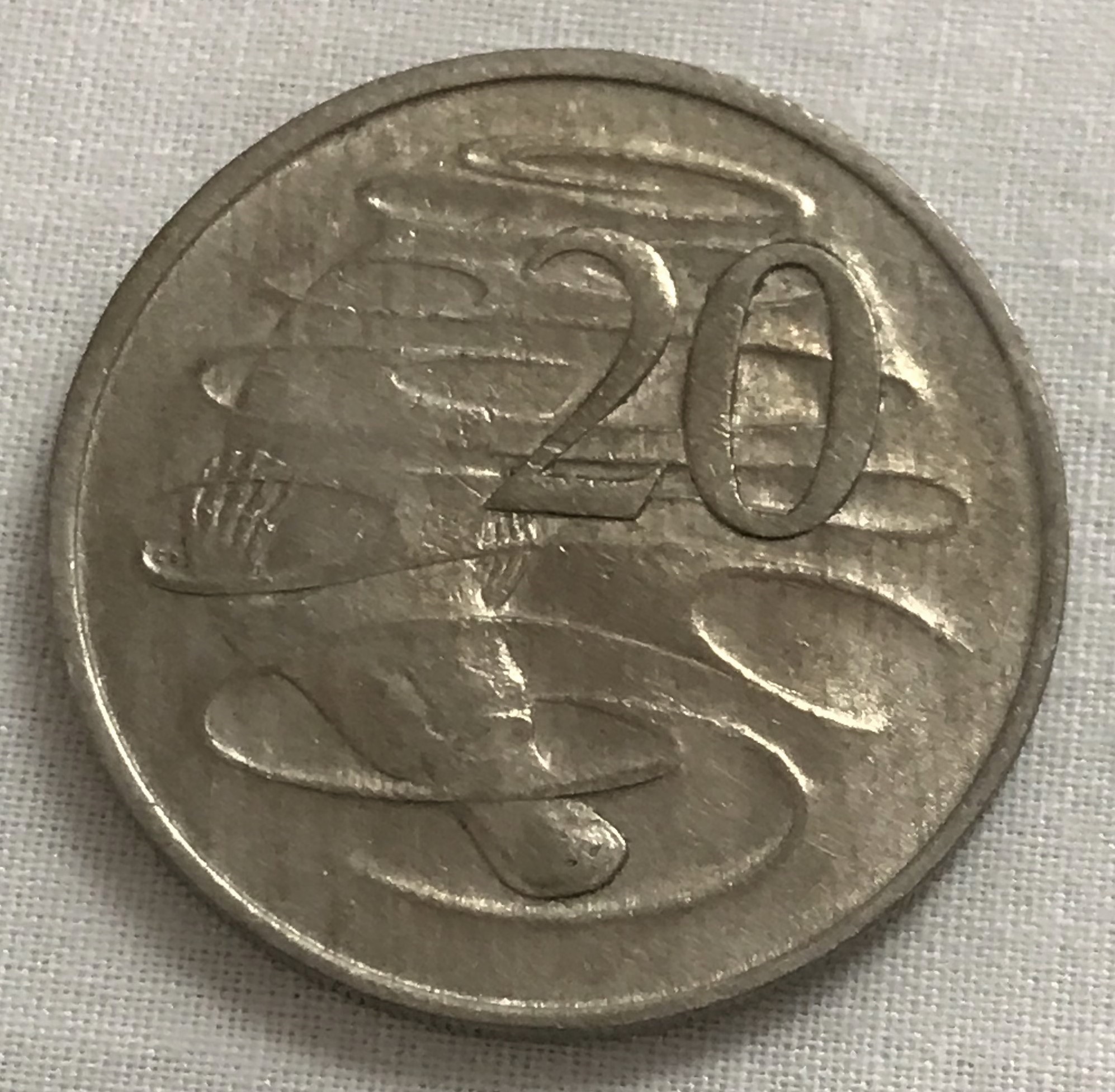 AUSTRALIA 1966 ... TWENTY CENTS COIN ... PLATYPUS