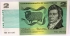 AUSTRALIA 1966 . TWO 2 DOLLAR BANKNOTE . COOMBS/WILSON