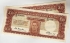 AUSTRALIA 1949 . TEN 10 POUNDS BANKNOTES . COOMBS/WATT . CONSECUTIVE PAIR . LAST PREFIX V22