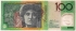 AUSTRALIA 1996 . ONE HUNDRED 100 DOLLAR BANKNOTE . EVANS/FRASER . TEST NOTE . FIRST PREFIX AN96