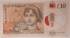 GREAT BRITAIN UK ENGLAND 2017 . TEN 10 POUNDS BANKNOTE . ERROR . MISSING PRINT ON ONE SIDE