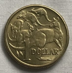 AUSTRALIA 1985 . ONE 1 DOLLAR COIN . PACK OF ROOS
