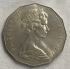 AUSTRALIA 1977 . FIFTY 50 CENTS COIN . SILVER JUBILEE
