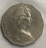 AUSTRALIA 1977 . FIFTY 50 CENTS COIN . SILVER JUBILEE