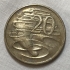 AUSTRALIA 1969 . TWENTY 20 CENTS COIN . PLATYPUS