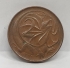 AUSTRALIA 1967 . TWO 2 CENTS COIN . FRILLED NECK LIZARD . UNCIRCULATED