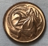 AUSTRALIA 1985 . TWO 2 CENTS COIN . FRILLED NECK LIZARD