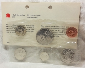 CANADA 1982 . ONE 1 CENT - ONE 1 DOLLAR COIN SET . UNCIRCULATED