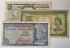 MALAYSIA 1953, 1957, 1967 . ONE 1 and FIVE 5 DOLLARS . RARE BANKNOTES