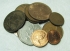 GREAT BRITAIN  UK ENGLAND 1918 - 1982 . FARTHING - FIFTY 50 PENCE . COINS IN  A HOARD