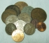 GREAT BRITAIN  UK ENGLAND 1918 - 1982 . FARTHING - FIFTY 50 PENCE . COINS IN  A HOARD