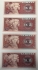 CHINA 1980 . FIVE 5 WU BANKNOTES . SET OF 10 . WITH MATCHING SERIAL NUMBERS BUT NOT PREFIXES