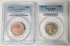 AUSTRALIA 1963 and 1963 . HALF 1/2  PENNY and ONE 1 SHILLING . 2 COINS PCGS GRADED