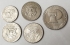 UNITED STATES OF AMERICA 1971 ONWARDS . HALF 1/2 DOLLAR and ONE DOLLAR COINS . 5 COINS