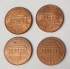 UNITED STATES OF AMERICA 1967 - 1968 . ONE 1 CENT . 4x UNCIRCULATED COINS