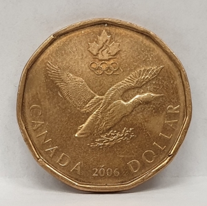 CANADA 2006 . ONE 1 DOLLAR . OLYMPIC . LOONIE COIN . NICE GRADE . COLLECTABLE