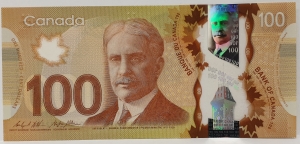 CANADA 2011 . ONE HUNDRED 100 DOLLARS BANKNOTE . VERY SCARCE