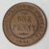 AUSTRALIA 1926 . ONE 1  PENNY . ERROR OR VARIETY . THE KING HAS A RUNNING NOSE CUD