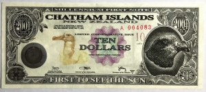 CHATHAM ISLANDS 2001 . TEN 10 DOLLARS BANKNOTE