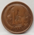 AUSTRALIA 1968? . ONE 1 CENT COIN . ERROR . NO DATE . LOW MINTAGE