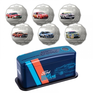 AUSTRALIA 2018 . FIFTY 50 CENTS . 6 COIN SET . FORD MOTORSPORT . HIGH OCTANE