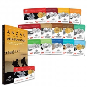 AUSTRALIA 2016 . TWENTY 20  AND TWENTY-FIVE 25 CENTS . ANZAC TO AFGHANISTAN . 14 COIN COLLECTION