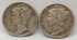 UNITED STATES OF AMERICA 1939 and 1946 . ONE 1 DIME . 2 COLLECTABLE COINS