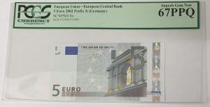 GERMANY 2002 . FIVE 5 EURO BANKNOTE . EUROPEAN UNION