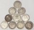 GREAT BRITAIN UK ENGLAND  1876-1935 . THREEPENCE . LOT OF 10 COINS