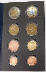 ICELAND 2005 . EURO SPECIMEN PATTERN SET OF 8 COINS