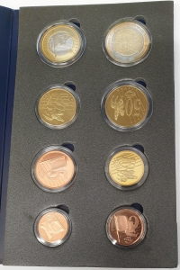 CZECHOSLOVAKIA REPUBLIC 2003 . EURO SPECIMEN PATTERN SET OF 8 COINS