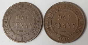 AUSTRALIA 1918 - 1919 . ONE 1 PENNY . VERY COLLECTABLE