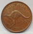 AUSTRALIA 1955Y. ONE 1 PENNY . ERROR/VARIETY . WIDE DATE . PLANCHET FLAW