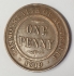 AUSTRALIA 1919 .  ONE 1 PENNY . VARIETY . TOP and BOTTOM DOT