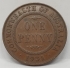 AUSTRALIA 1931 .  ONE 1 PENNY . VARIETY . CURVED BASE LETTERS . INDIAN DIE
