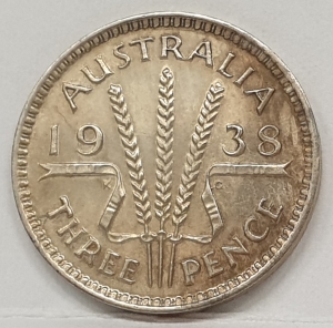 AUSTRALIA 1938 . THREEPENCE . VERY SCARCE