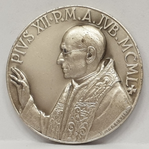 VATICAN 1950 . POPE PIUS XII . YEAR OF REMISSION MEDAL