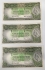 AUSTRALIA 1953 . ONE 1 POUND BANKNOTES . CONSECUTIVE FIVE 