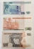 MEXICO 1965 . ONE 1 PESO BANKNOTES . CONSECUTIVE PAIR and PERU 1985-1987 . TEN 10 - ONE HUNDRED 100 INTIS