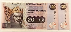 SCOTLAND 2005 . TWENTY 20 POUNDS BANKNOTES . CONSECUTIVE PAIR