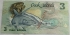 COOK ISLANDS 1992 . THREE 3 DOLLARS BANKNOTE . SPECIMEN / ERROR