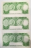 AUSTRALIA 1961 . ONE 1 POUND BANKNOTES . CONSECUTIVE TRIO . LAST PREFIX HK63