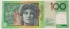 AUSTRALIA 1996 . ONE HUNDRED 100 DOLLARS BANKNOTE . EVANS/FRASER . TEST NOTE . FIRST PREFIX AN96