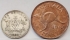 AUSTRALIA 1935 . ONE 1 SHILLING and 1964 ONE 1 PENNY